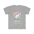 Big Sister T-Shirt for Children: white, teal unicorn, cartoon kawaii style