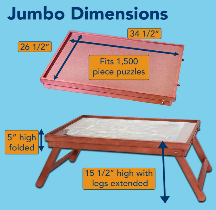 Bits and Pieces Jumbo Puzzle Wooden Plateau Lounger with Cover-Smooth Fiber-98