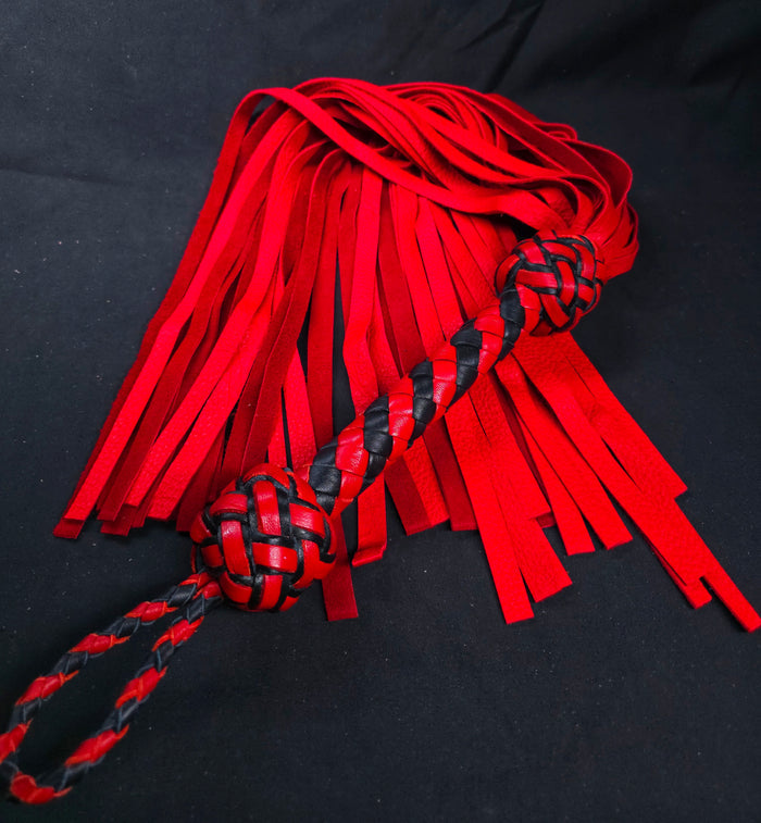 Black and Red Deer Flogger- Made to Order