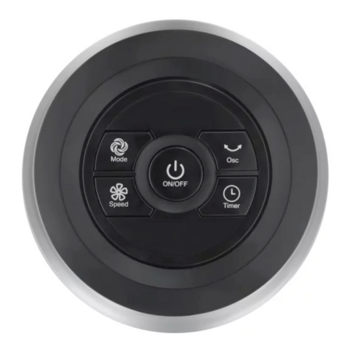 Black Desk and Tower Fan, 36" Portable: black, dark gray tower fan, minimal style