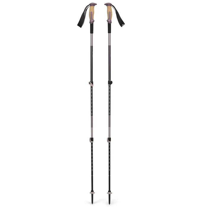 Black Diamond Trail Vista Shock Trekking Poles (100 - 140 cm) - Dark Mauve
