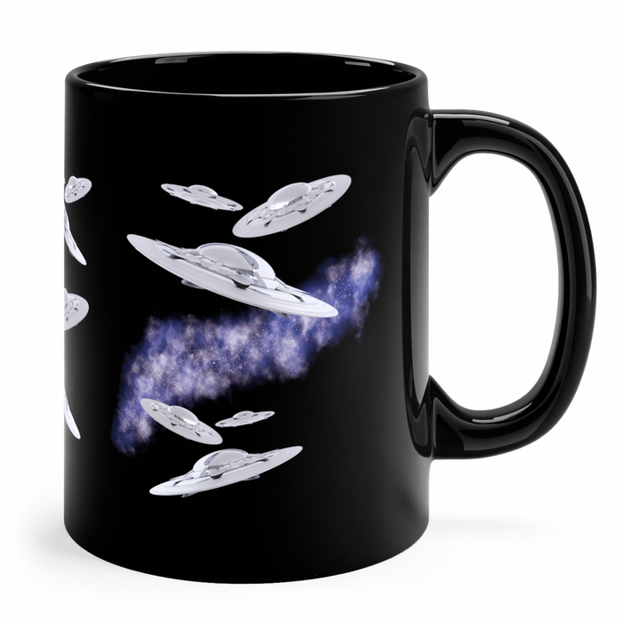 Black Flying Saucer Coffee Tea Mug Default