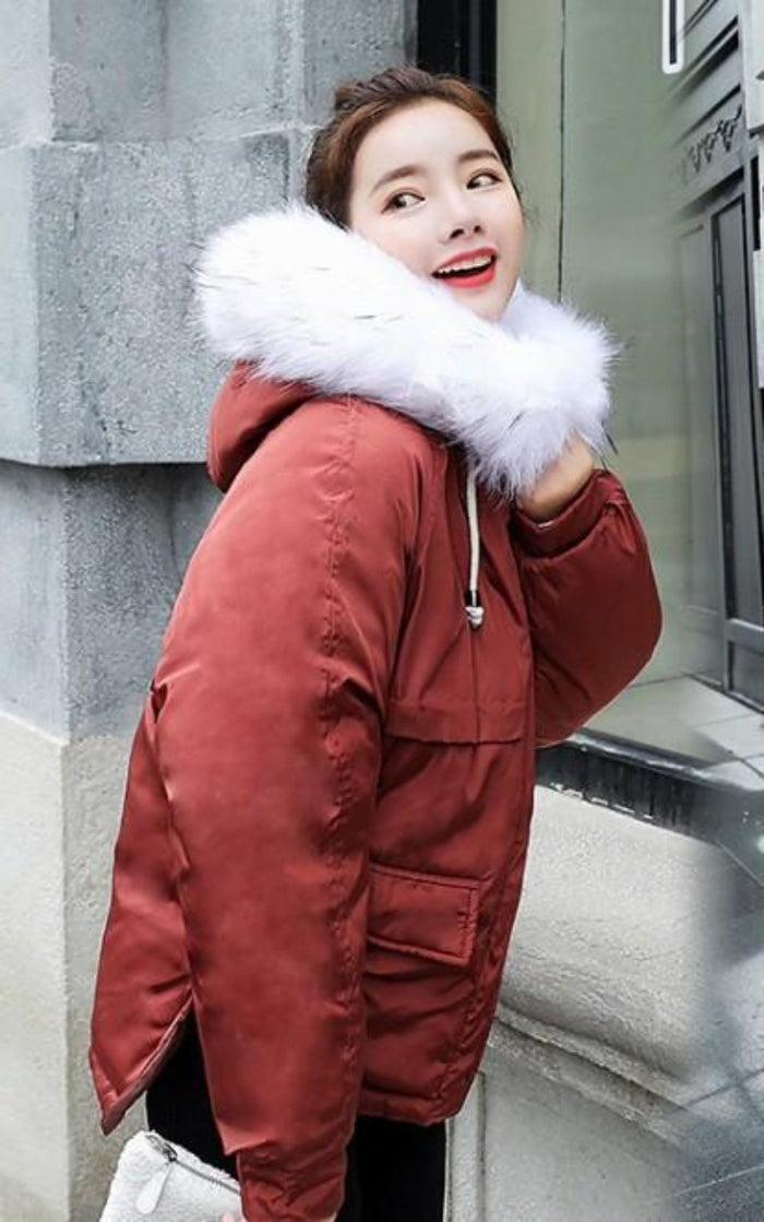 Black Hooded Winter Puffer Jacket for Women: black hooded winter coat, minimal winter outerwear style