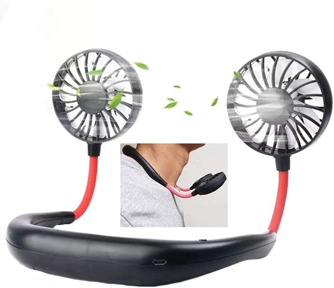 Portable sports neck fan hands free 360 degree bladeless USB rechargeable cooling fan Pakistan