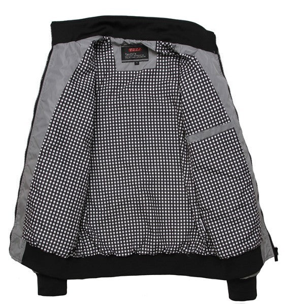 Blue Zip-Up Stand Collar Jacket for Men: royal blue, black zip-up jacket, casual sporty style