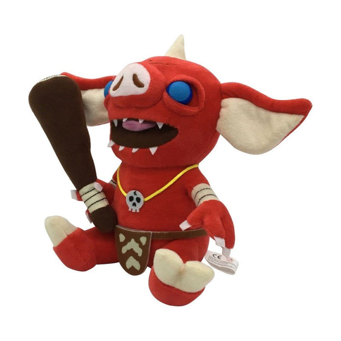 Bokoblin Plush Toy from Zelda Breath: red, cream cartoon red creature/warrior character, cartoon, kawaii style