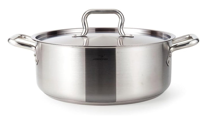 Braiser Pan Stainless Steel Pot 14L Commercial Grade Nickel-Free with Lid- 168