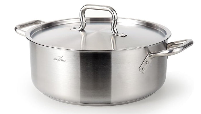 Braiser Pan Stainless Steel Pot 14L Commercial Grade Nickel-Free with Lid- 168