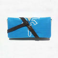 Breath of the Wild Link Switch Storage Bag: bright blue, dark brown small clutch or pouch, minimal graphic style