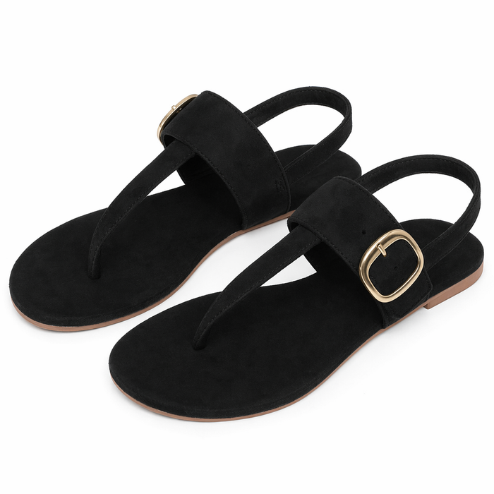 Buckled Women's Flip-Flops Black