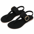 Buckled Women's Flip-Flops Black