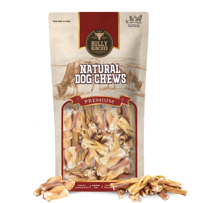 bully stick for dogs - single ingredient, natural, odour-free | Ombrava