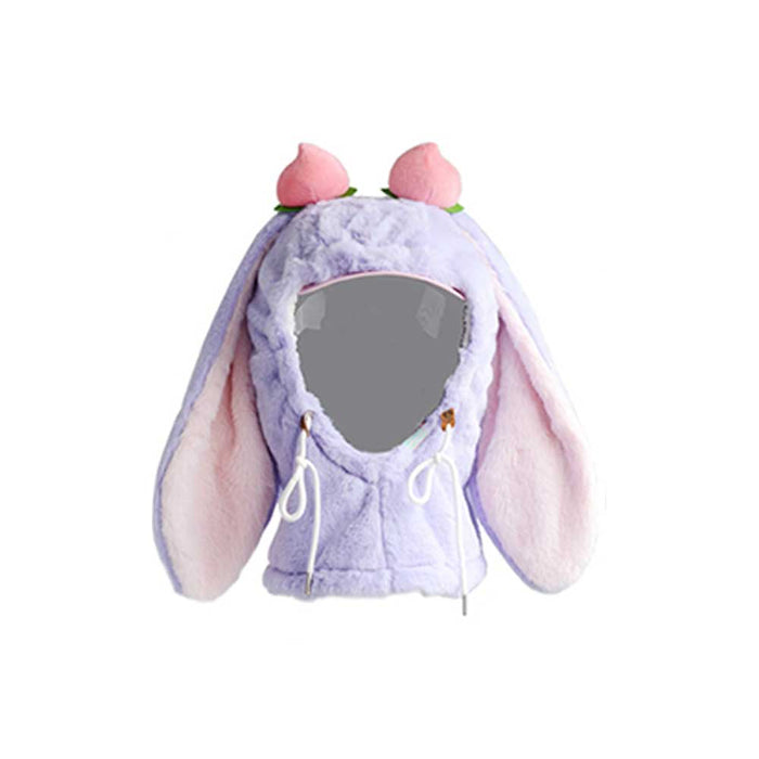 Bunny Balaclava: Cute, Warm, Versatile: lavender, light pink bunny, kawaii style