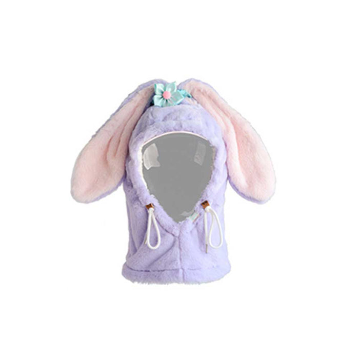 Bunny Balaclava: Cute, Warm, Versatile: lavender, light pink bunny, kawaii style
