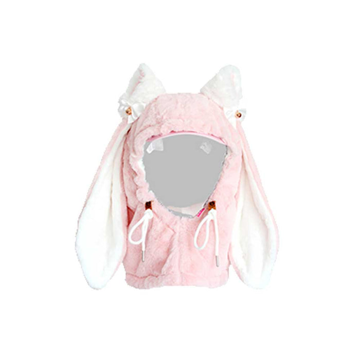 Bunny Balaclava: Cute, Warm, Versatile: lavender, light pink bunny, kawaii style