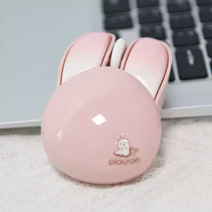 Bunny Ears Wireless Mouse by Mofii: pastel pink, white bunny/rabbit, kawaii style