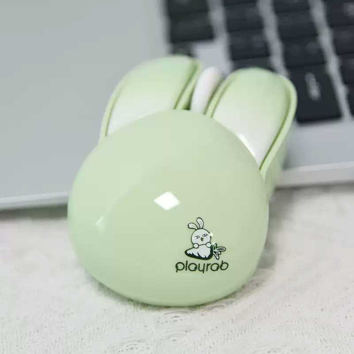 Bunny Ears Wireless Mouse by Mofii: pastel pink, white bunny/rabbit, kawaii style