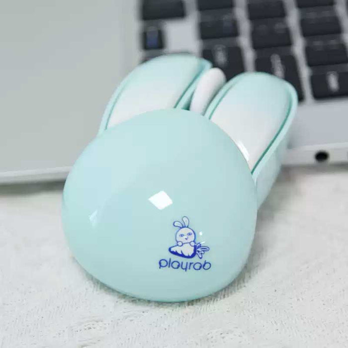 Bunny Ears Wireless Mouse by Mofii: pastel pink, white bunny/rabbit, kawaii style