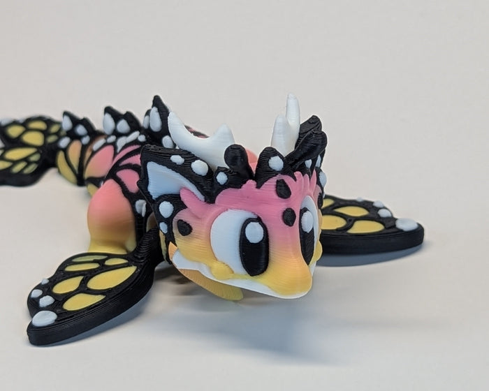 Butterfly Dragon Cute Critter Head Close Up