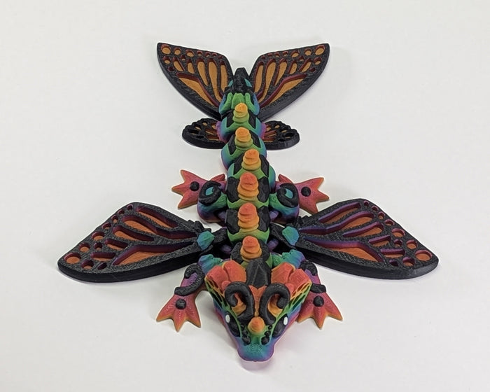 Rainbow Butterfly Top Down View