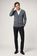 Button Up Cardigan for Men Dark Gray