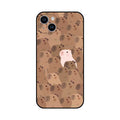 Capybara Phone Case for Smartphones: brown, tan bear theme, cartoon style