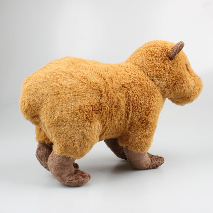 Capybara Plushie, Soft and Safe: tan, brown wombat, realistic plush style