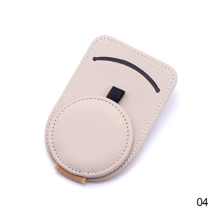 Car Ticket Holder and Shades: black, red car sun visor eyeglasses holder clips, minimal style