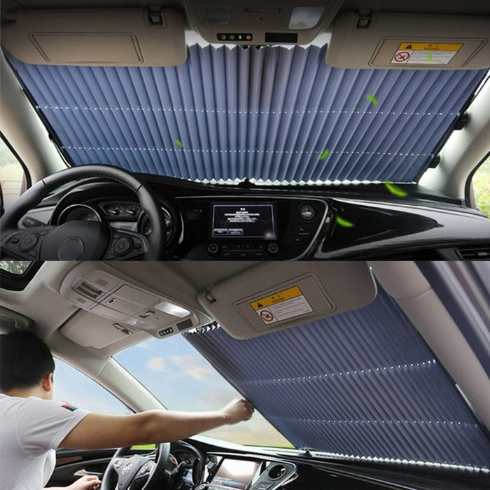 Car UV Shield, Protect Your Vehicle from Harmful Sun Rays: dark blue, black solar panel, promotional product illustration sty