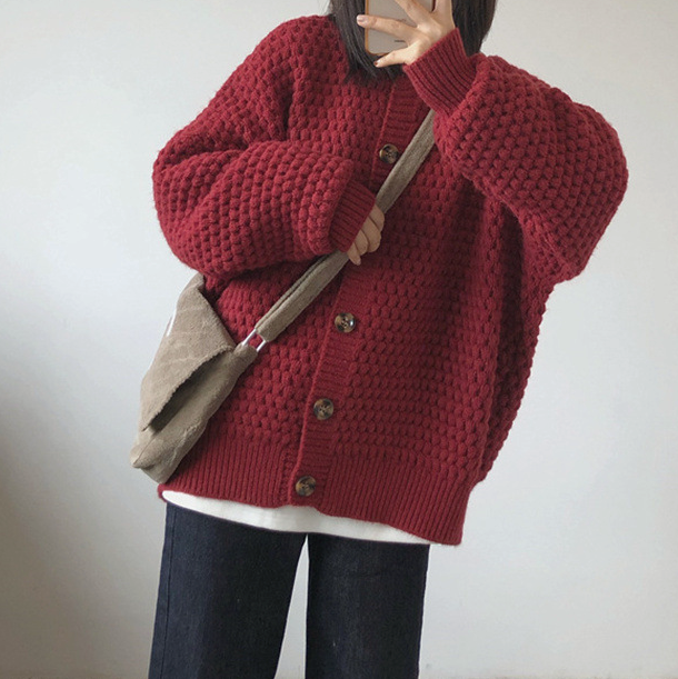 Casual Knit Button-Up Cardigan for Women: light gray, white cardigan sweater, casual minimal style