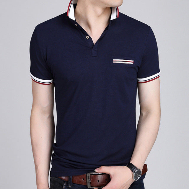 Casual Polo Shirt for Men, Short Sleeve Summer Style: heather gray, white short-sleeve polo shirt, minimal casual style