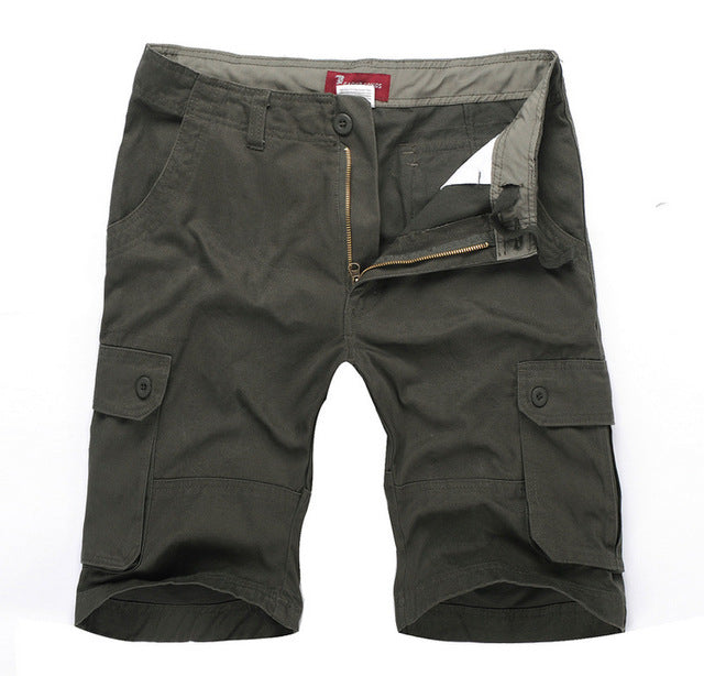 Casual Shorts with Multiple Pockets for Men: brown, tan cargo shorts, casual utilitarian style