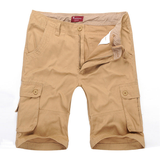 Casual Shorts with Multiple Pockets for Men: brown, tan cargo shorts, casual utilitarian style