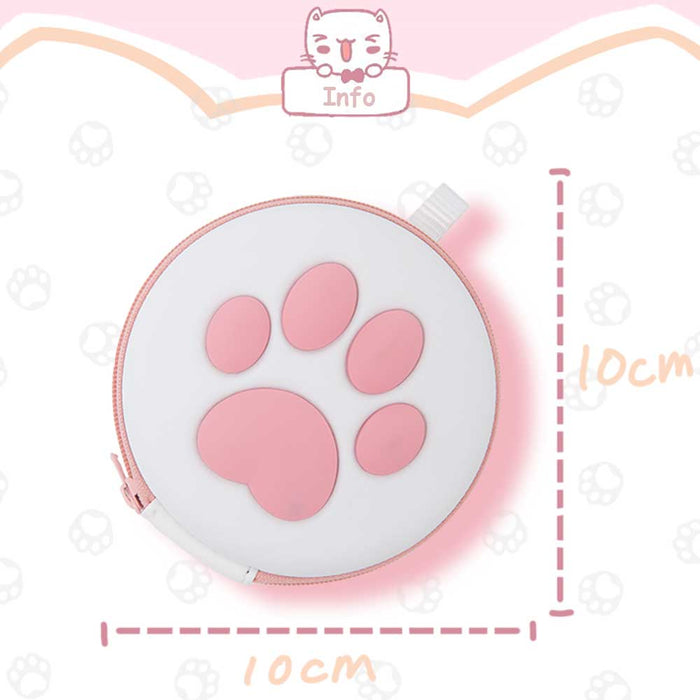 Cat Paw Nintendo Switch Game Holder: white, pink paw print, cute minimal style