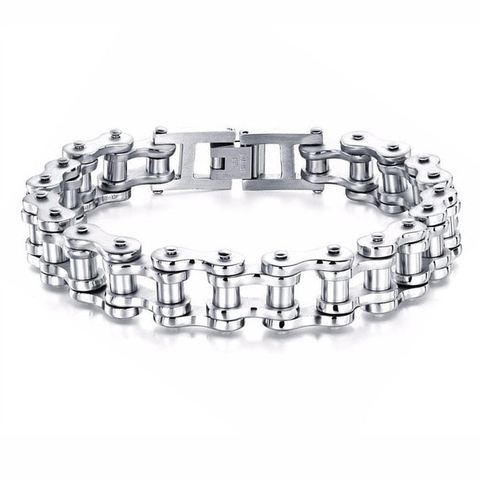 Chain Bracelet for Bicycles: silver, gold bracelets, industrial style