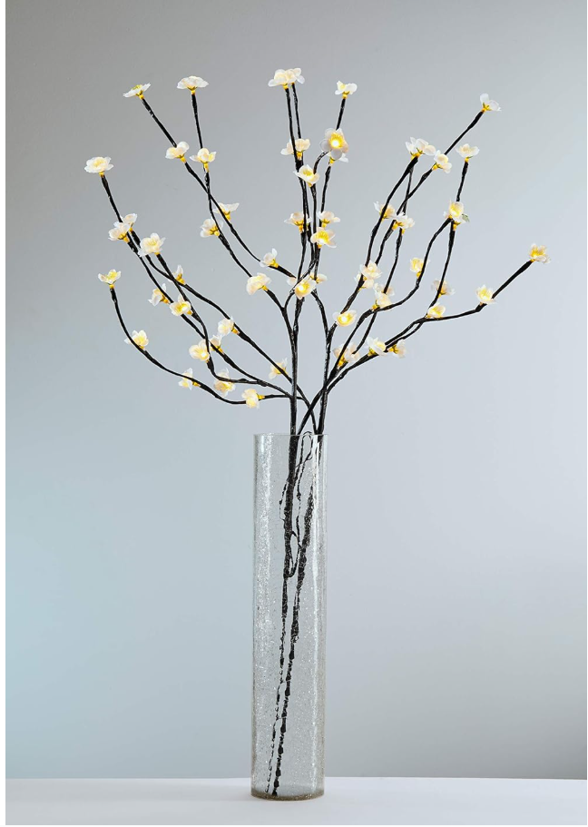 Cherry Blossom Twig Branch Light, Warm LED Lights with Plug-in Power Adaptor -92