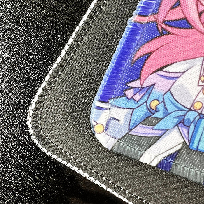 Chibi Honkai Star Rail Mouse Pad: purple, blue anime-style chibi characters, kawaii cartoon anime style