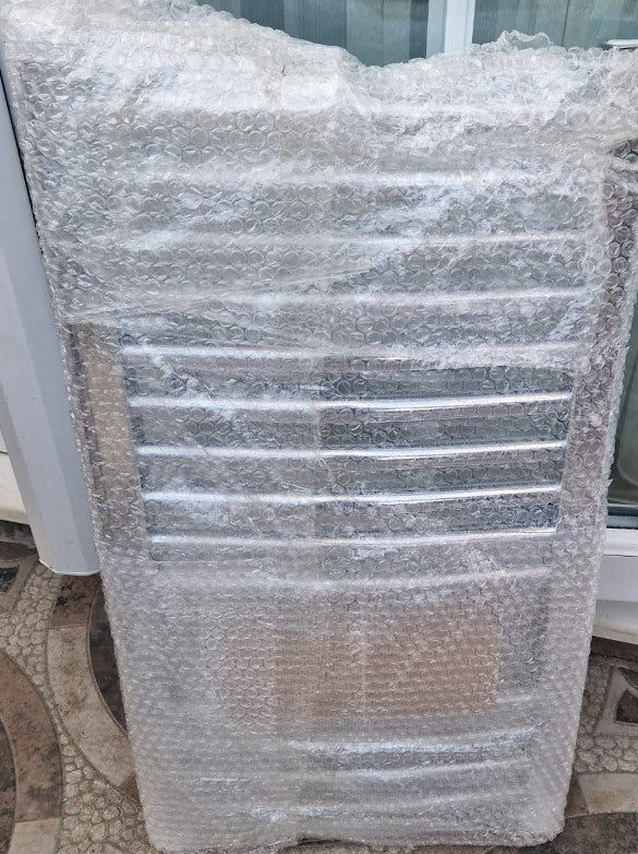 Chrome Curved Towel Radiator 700x400mm Bathroom Heated Rail 583 BTU 14 Bars