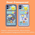 Claw machine phone case, durable protection: blue, gray Pikachu and other cartoon creature characters, kawaii cartoon style