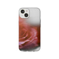 Clear Case for iPhone, Rose Fades: gray, red smartphone case, abstract minimal style