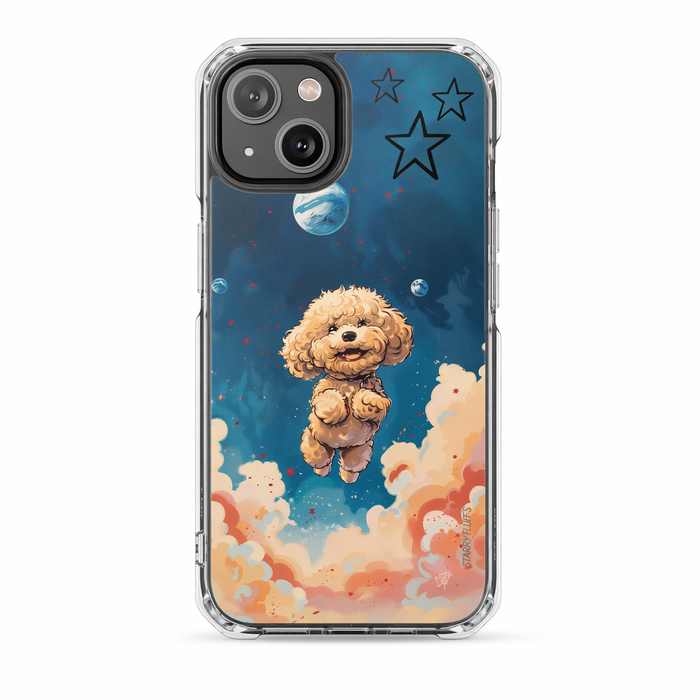 Clear Magnetic Case with Floating Poodle in Outer Space Design for iPhone Series by Starry Fluff's - Pookie Poodle Edition Default