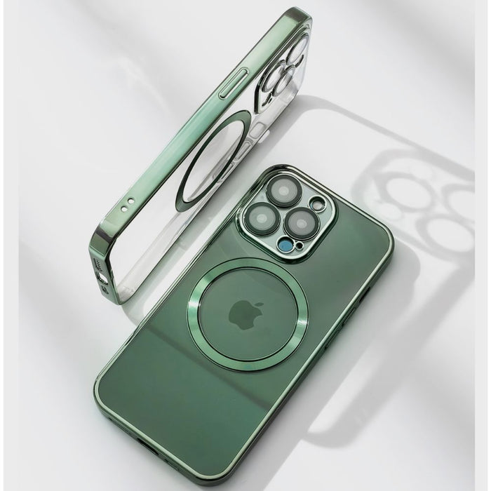 Clear Wireless Charging-Compatible iPhone Case: transparent light blue, blue smartphone case, minimal style