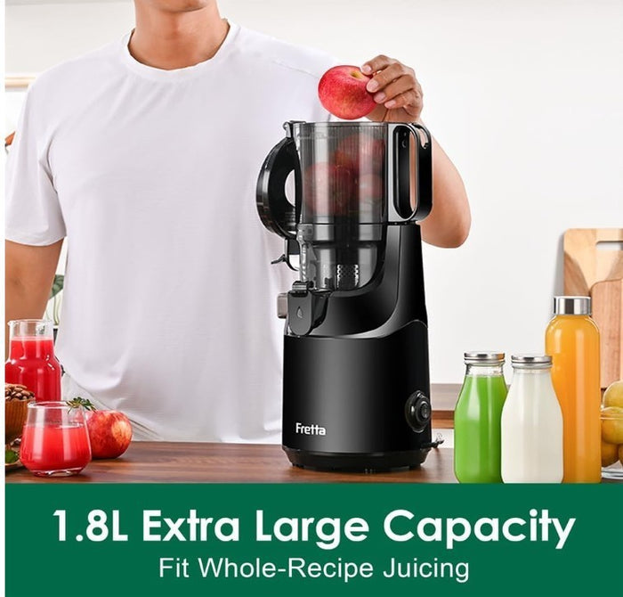 Cold Press Juicer 250W Slow Masticating 1.8L Wide Chute Whole Fruit-167