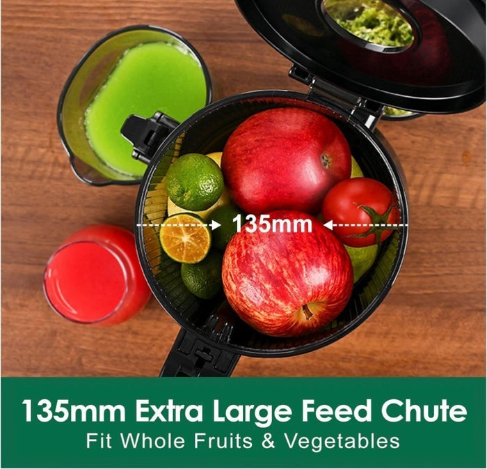 Cold Press Juicer 250W Slow Masticating 1.8L Wide Chute Whole Fruit-167