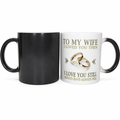 Color Changing Heat Sensitive Ceramic Mug - A Unique Wedding Anniversary Gift Idea Wife