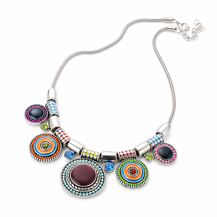 Colorful Circular Pendant Necklace Default