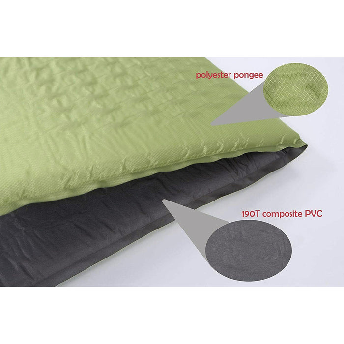 Compact Inflatable Sleeping Pad for Portable Comfortable Rest: blue, orange foldable mats with drawstring storage pouches, mi
