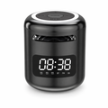 Compact Wireless Speaker with Built-in FM Radio and Alarm Clock Black