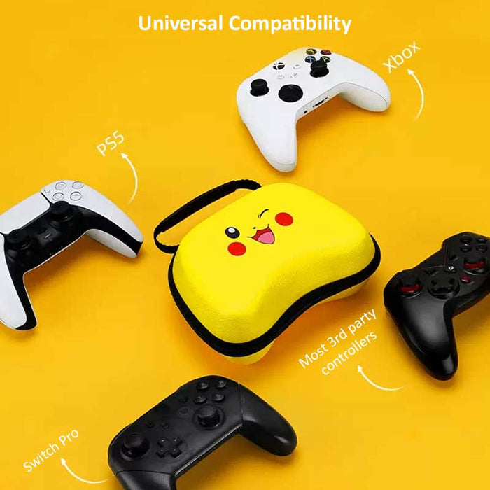 Controller Case for Gaming Accessories: black, dark gray The Legend of Zelda-style eye emblem/theme, gaming-themed, minimal s