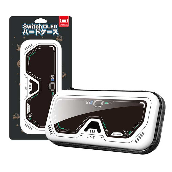 Cool Space Astronaut Nintendo Switch Case: white, black Nintendo Switch OLED carrying case, futuristic gaming, sci-fi style